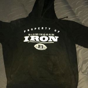 Large GIII Sports black Birmingham iron bowl hoodie